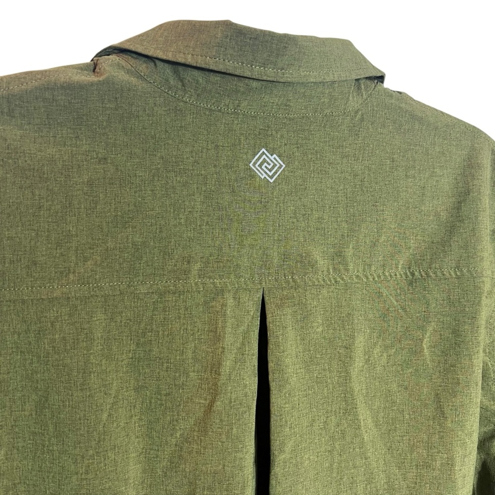 Zelos Men’s Green Snap Button Shirt – Size M - Picture 3 of 8